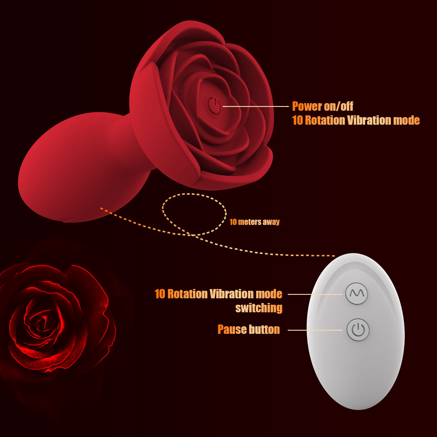 8.Red-Thrusting Anal Vibrator Prostate Massager