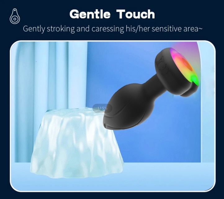 Vibrating Butt Plug Light up Anal Sex Toys