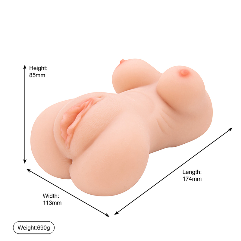 TPE 3D Realistic Pocket Pussy 3 in 1 breast vagina anus male masturbator