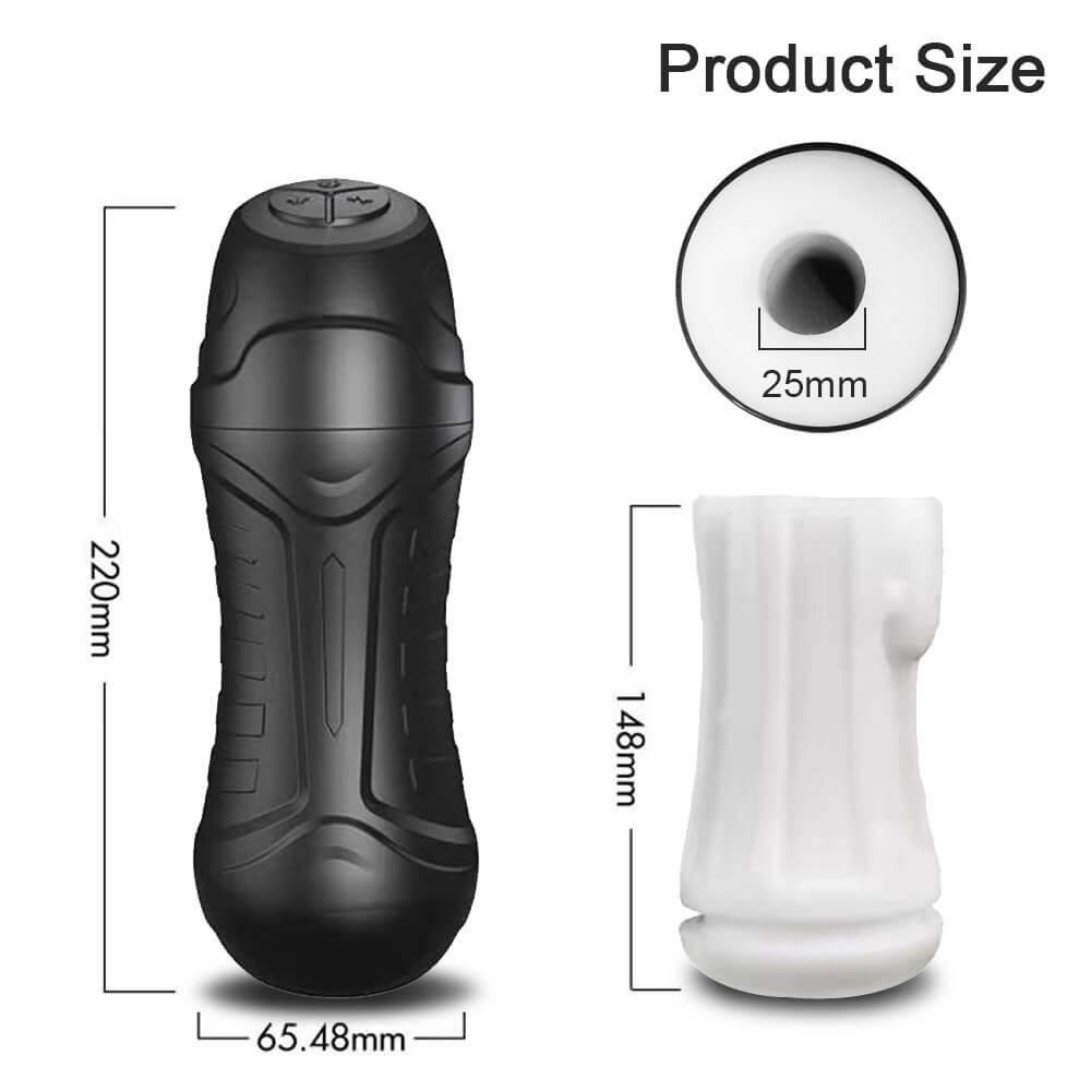 New Automatic Blowjob Thrusting Male Masturbator Cup with 10 Vibrations & Sucking Modes