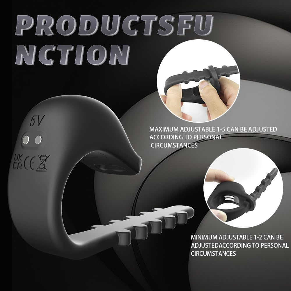 2 in 1 Cock Ring Microcurrent Electric Shock Lock Ring