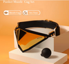 Adult SM Bondage Restraint for Enhanced Sensory Deprivation Golden Punker Locking Muzzle Gag with Premium Leather Straps