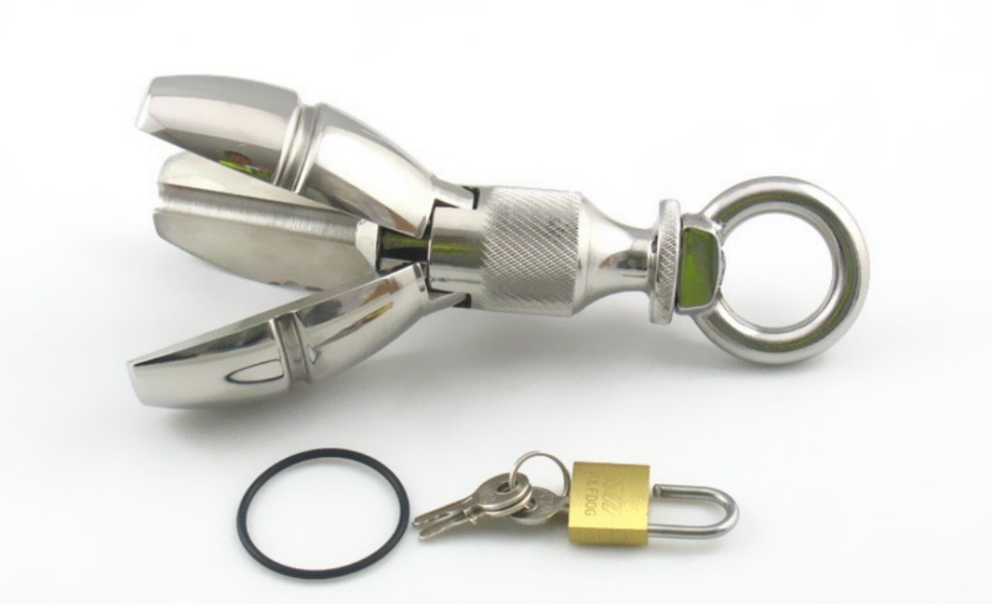 Stainless Steel Anal Plug with Extended G-Spot Wand