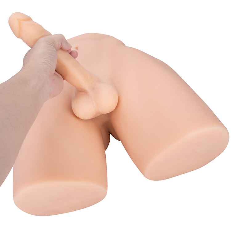 Half Body Male Dildo Torso Sex Toy Soft Female Masturbator Doll