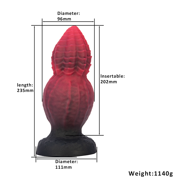 Mixed Color Silicone Gourd Style Masturbation Toy Dildo
