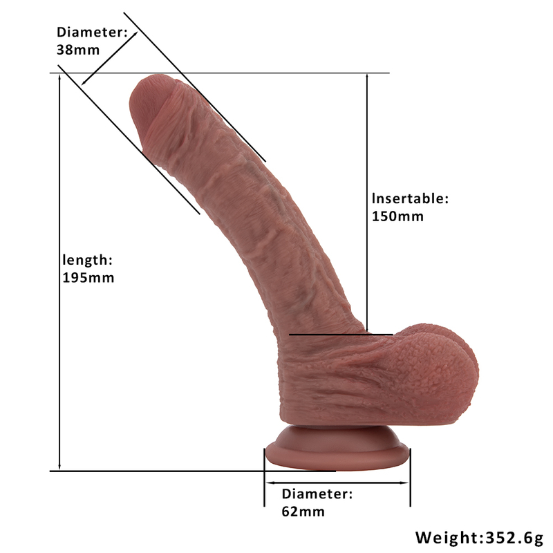 Classic Real Silicone Adult Masturbation Dildo for Adult Toy