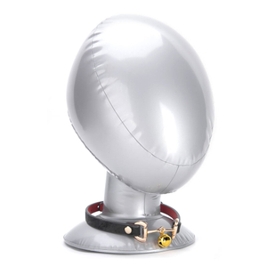 Trendy Little Bell Tame Black PU Leather Iron Collar with Adjustable Buckle Gothic BDSM Bondage Choker Necklace for Couples