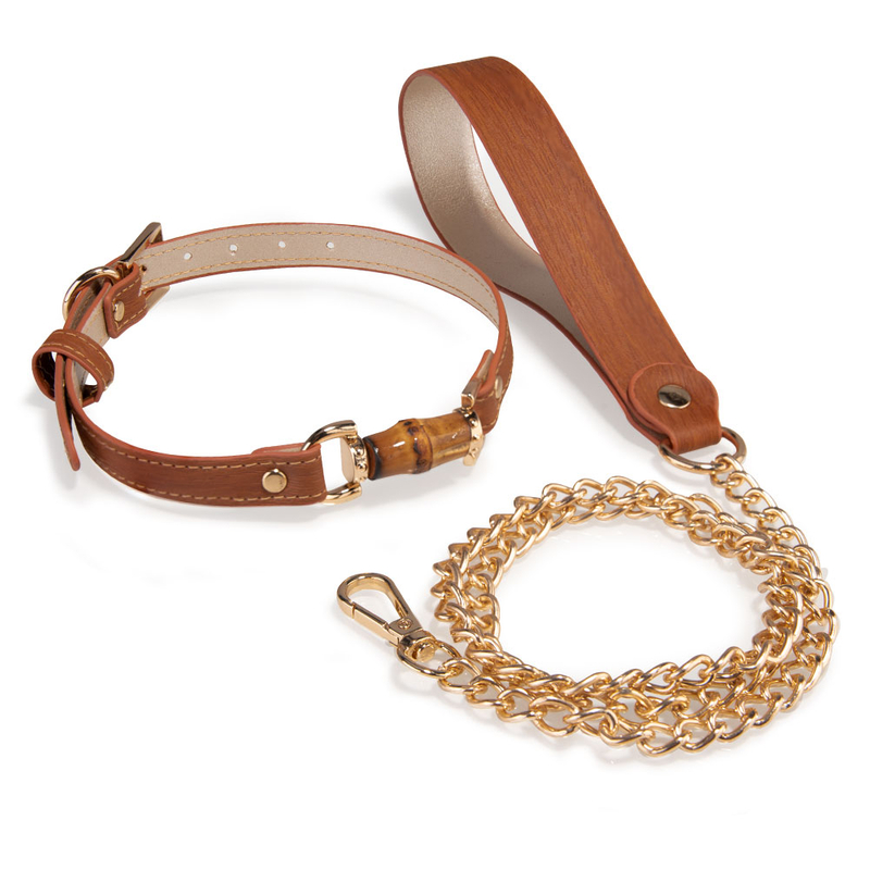 Fetish Leather Bondage Slave Collar Erotic Sex Neck Collar Leash with Metal Chain Adult Sex Toys Bondage