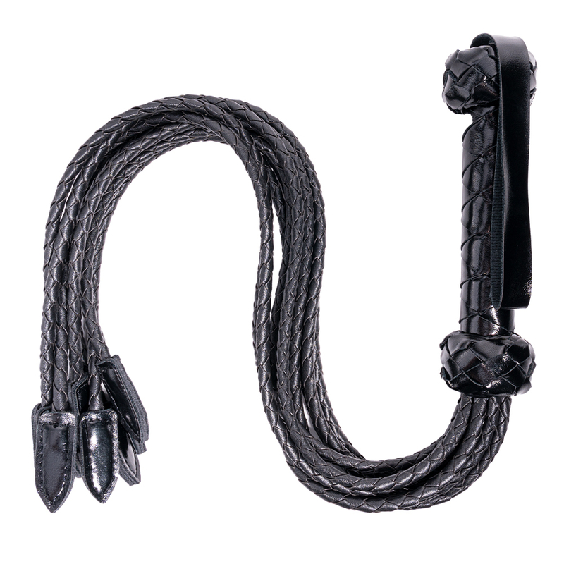 Black Flog Style Beautiful BDSM Heart Passion PU Leather BDSM Whip