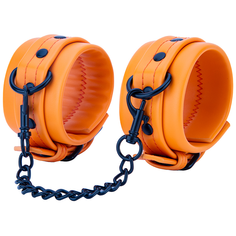 BDSM PU Leather Handcuffs Professional Restraint Toys for Adult SM Bondage Play