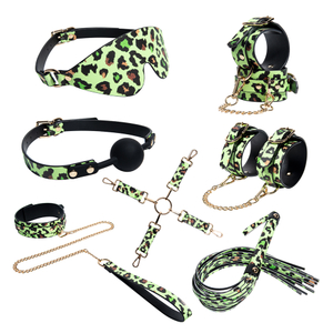 7PCS Fashionable Luminous Leopard Print Adult SM Toy Set