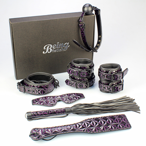 7PSC Adult Toys Bondage Set 7 Piece Purple Diamond BDSM Gift Kit for Couples