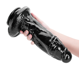 King Size Black Dildo Lifelike PVC Penis for Women's Pleasure