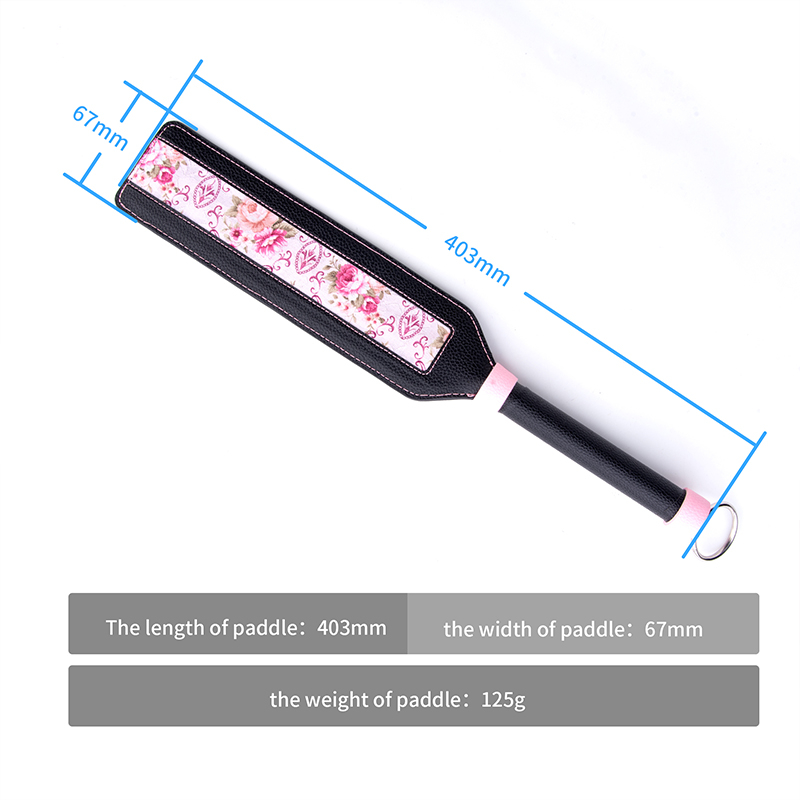High Quality Gothic Black Leather Spanking Paddle with Weights Fetish SM Sex Toy for Couple
