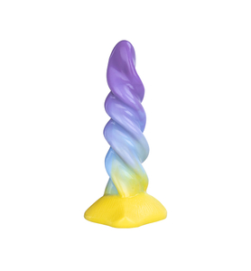 Fantasy Penis Unicorn Rainbow Silicone Suction Cup Dildo