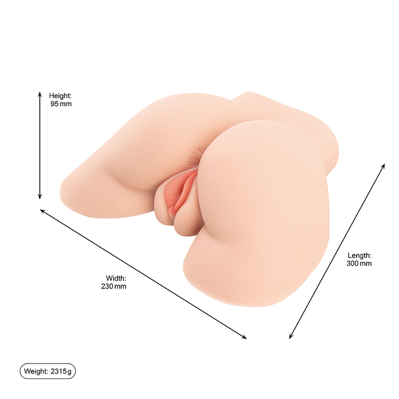 2 In 1 Realistic Vagina Anal Fat Ass 3D Big Butt Sex Doll For Men