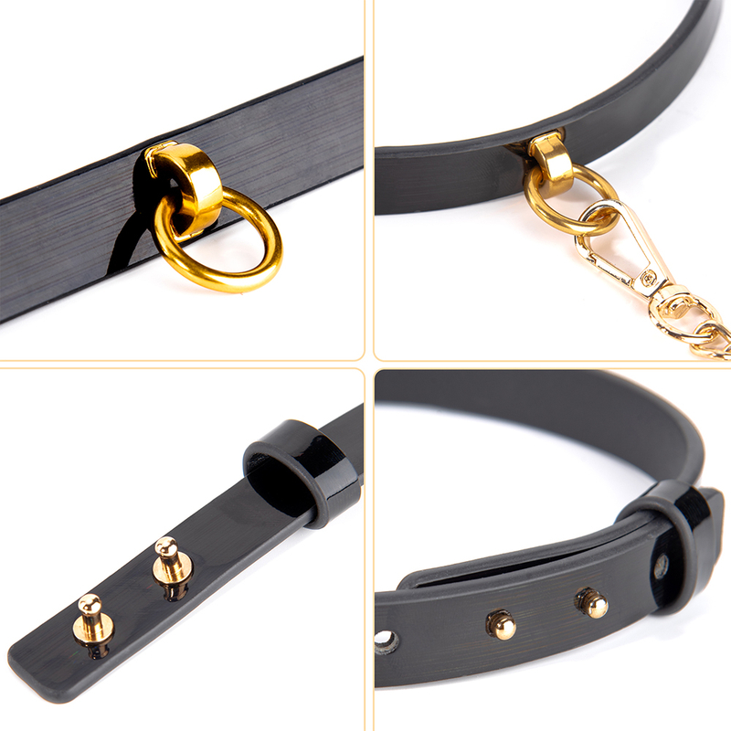 Women Roleplay Luxury Collar and Sex Toys Adjustable Slave Restraints Adult Products SM Bondage Collar for Couples