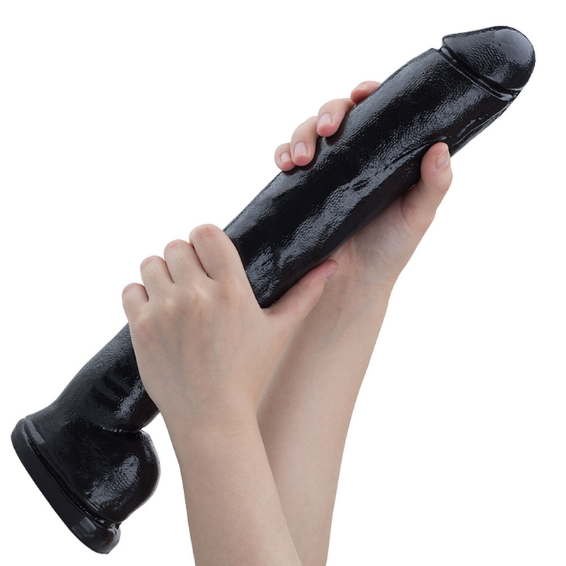 Advanced Lifelike Soft Huge PVC Dildo Long Stimulation with Flared Base for Prostate Play