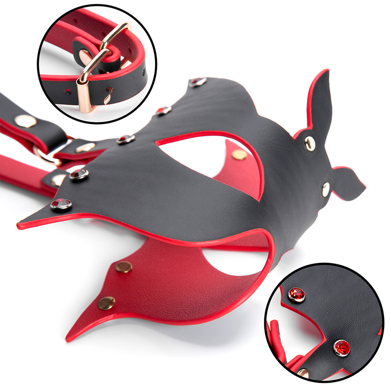 High Quality Leather Self Bondage Blackout Mask SM Adult Game Eye Mask for Couples' BDSM Restraint Play Bondage Set