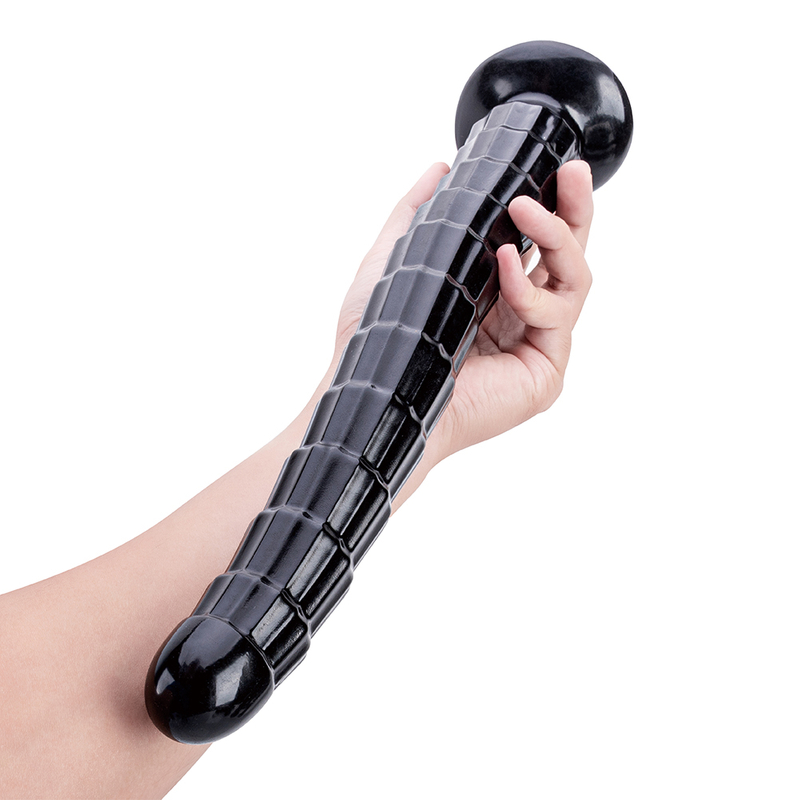 Custom Wholesale Black Long Thin Dildo Massager Hot Selling Couple Fun Toy from Fancy Factory