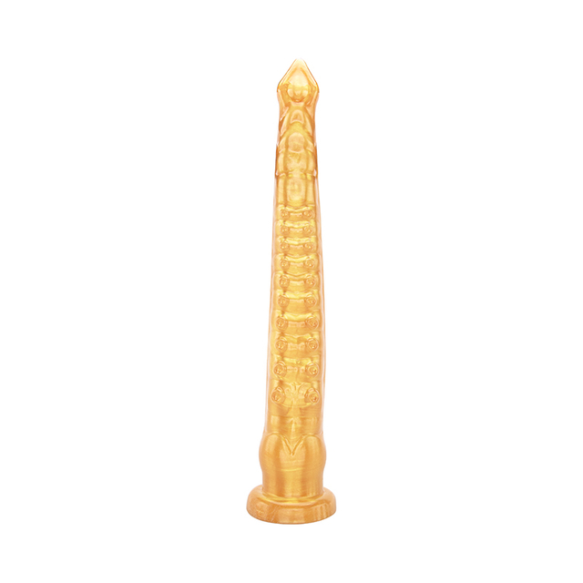 Lifelike Soft PVC Anal Dildo for Beginners Long and Slender Allotype with Strong Suction Cup
