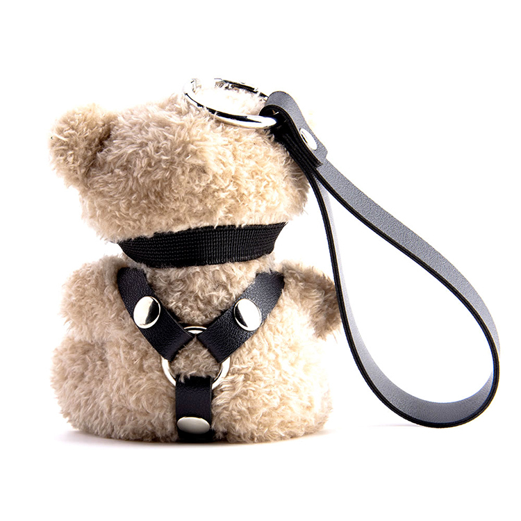 Bondage Cute Bear Adult Sex Toys Key Chain PU Leather