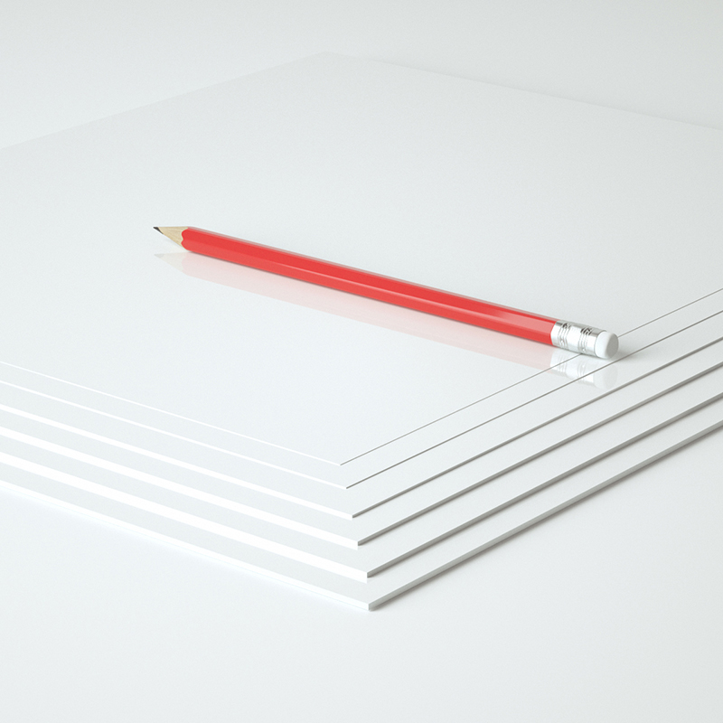 White PVC Sheet Hoja de PVC blanca