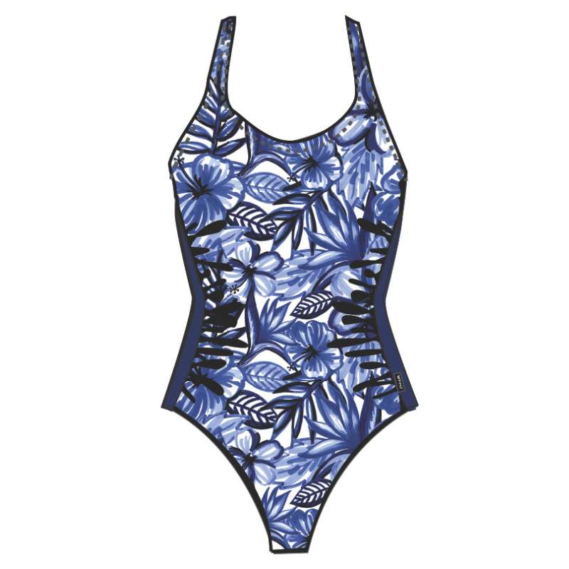 FINZ Ladies Ruched One Piece Navy Front