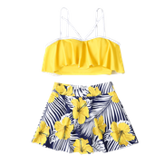 Divhosrg High Waisted Swimsuits Women Sexy Bikini Sets Women Cover Up Cute Bathing Suits Women Women Swimsuits Tummy Control Yellow Swimsuits Women.png
