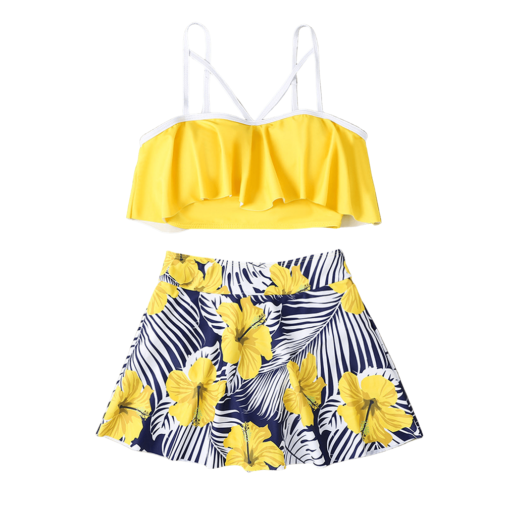Divhosrg High Waisted Swimsuits Women Sexy Bikini Sets Women Cover Up Cute Bathing Suits Women Women Swimsuits Tummy Control Yellow Swimsuits Women