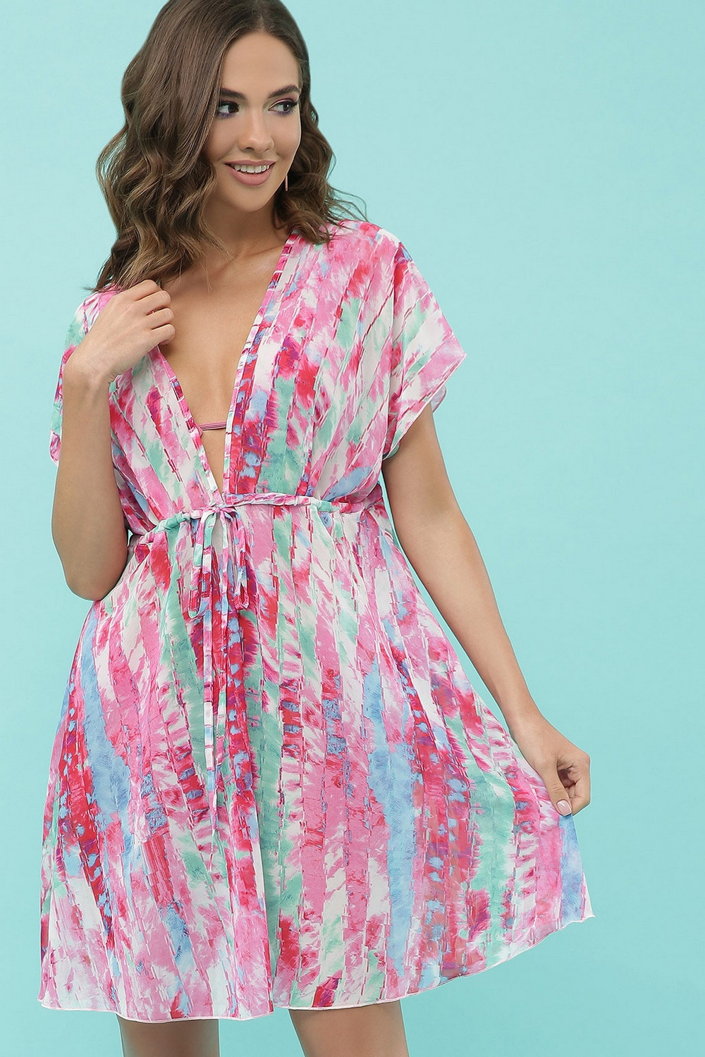 Lebendiger gemusterter Kimono