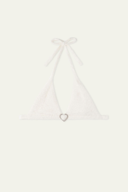 Reggiseno a triangolo in pelliccia da donna