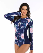 Beach Wear na zip dlouhé dámské jednotky Swimsuit.jpg