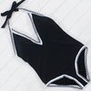 Maillot de bain une pièce push up noir et blanc