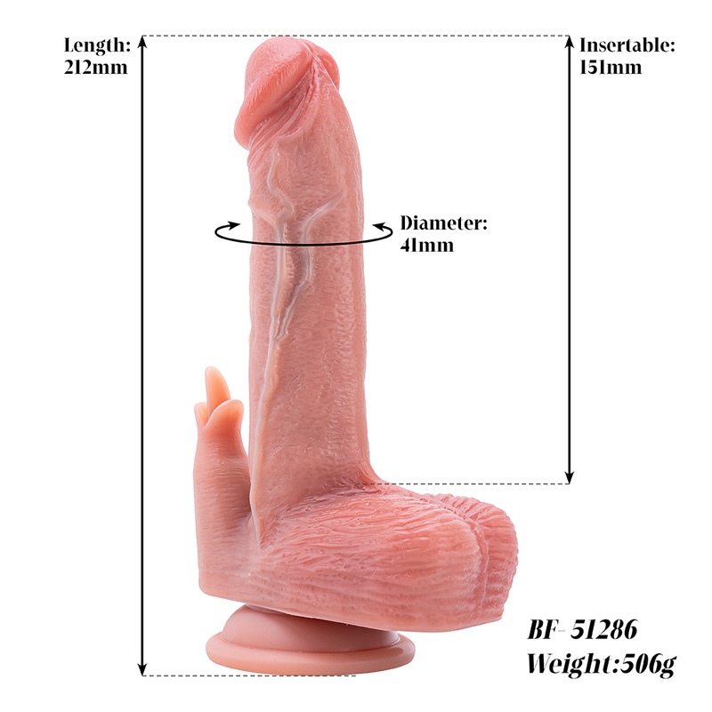 Colorful Dildo Vibrator Flesh Shape Woman Adult Toy 