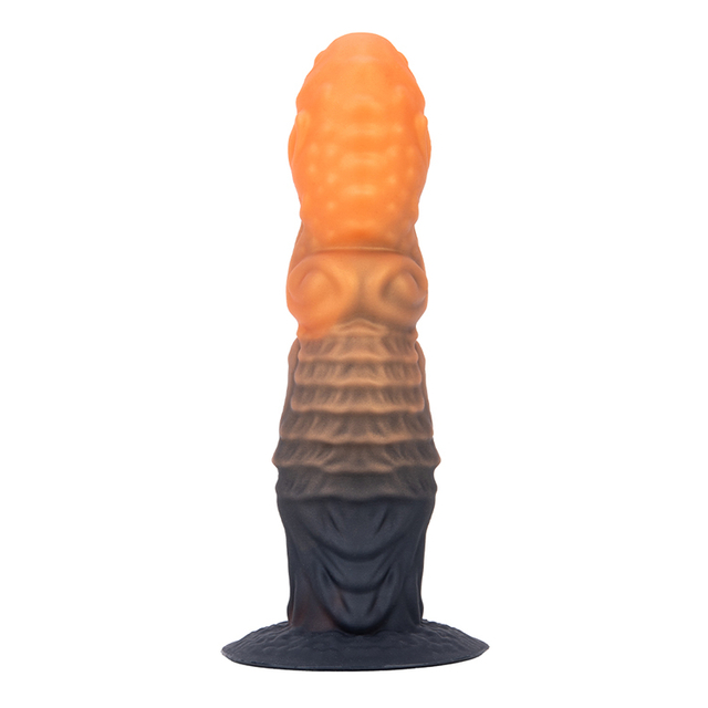Mixed Color Long Silicone Dildo Anal Plug