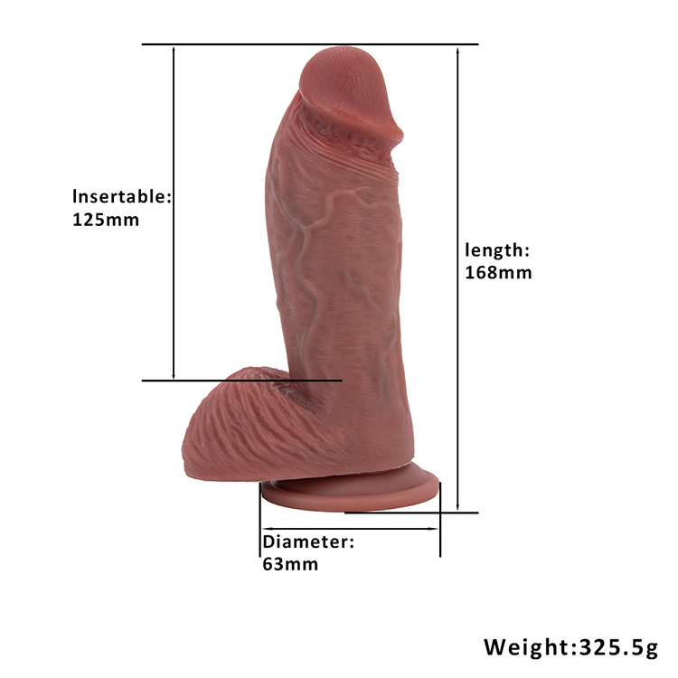 Huge Brown Silicone Female Masturbation Dildo for Adult Games