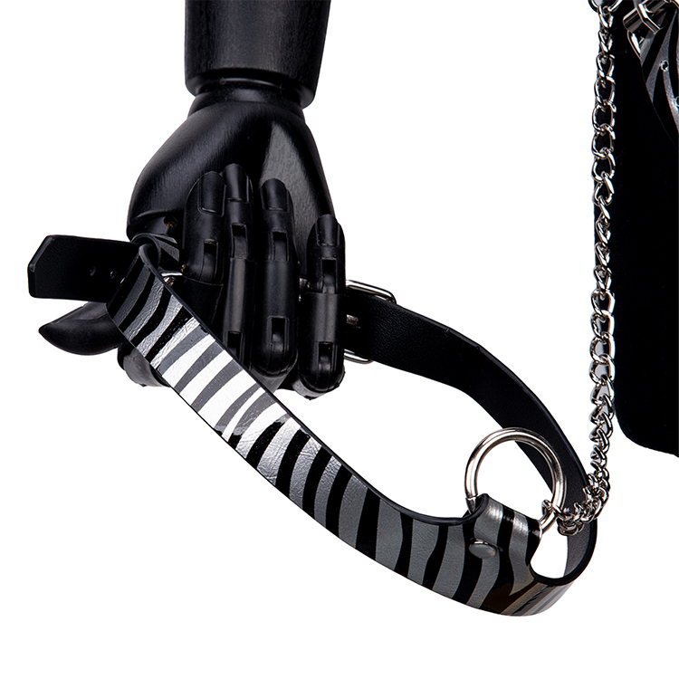 Zebra Print Fetish Roleplay Bondage Set Harness Bra for Breast Bondage and SM Slave Fantasy Play Adult BDSM Device