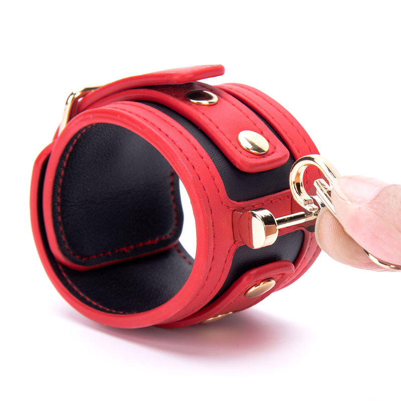 BDSM Restraint PU Leather Handcuffs SM Bondage Erotic Toys for Adults