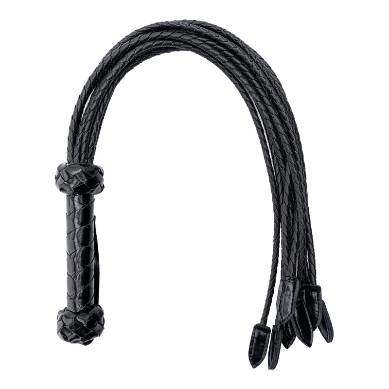 Black Flog Style Beautiful BDSM Heart Passion PU Leather BDSM Whip