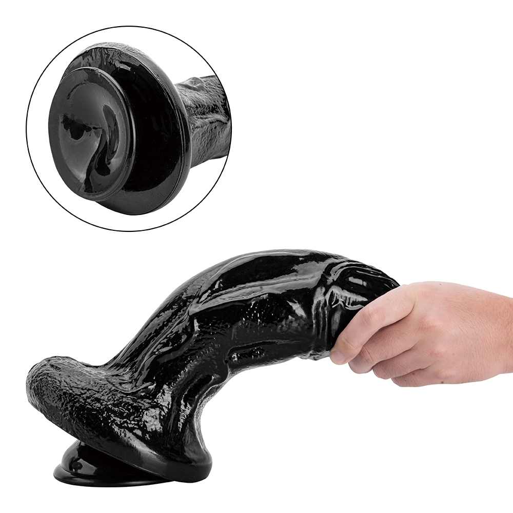 King Size Black Dildo Lifelike PVC Penis for Women's Pleasure