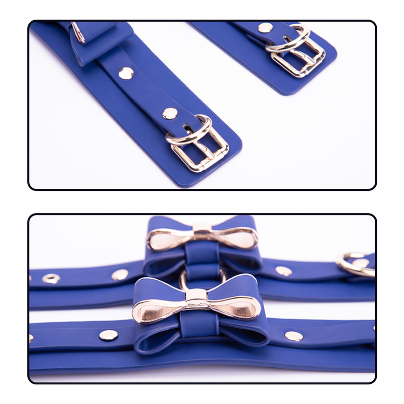 Customized BDSM Bundle for Adult Fetish Games Featuring Advanced Restraint and Handcuffs in the Lacan Blue Kit