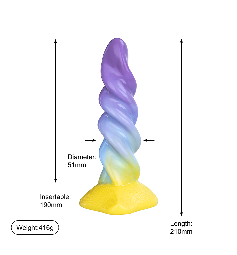 Fantasy Penis Unicorn Rainbow Silicone Suction Cup Dildo