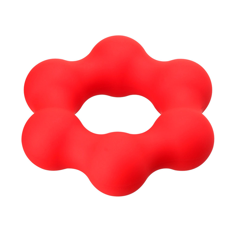 Flower Pattern Liquid Silicone Cock Ring for Sex