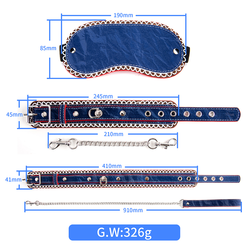 3pcs Set Bed Bondage Set Restraint Adult Game Belt Sex Handcuff Nipple Clamp Whip Collar Kit Sex Toy For Couple Sex Accessories