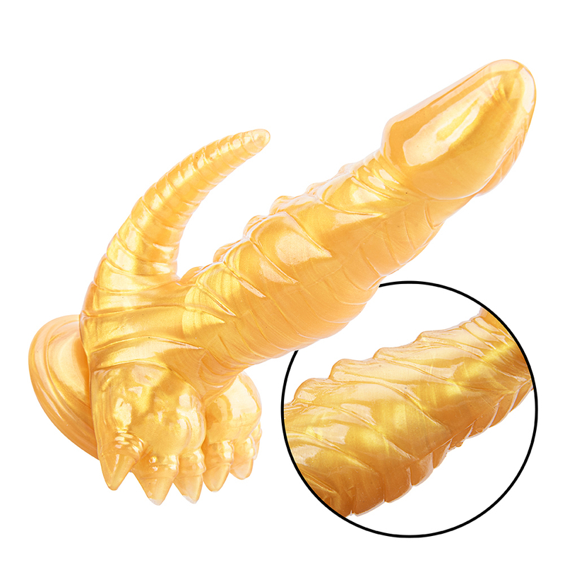 Women's Fantasy Monster Alien Dildo Big Animal Horse Dog Knot Design Thick Huge Anal Dildo with Heating