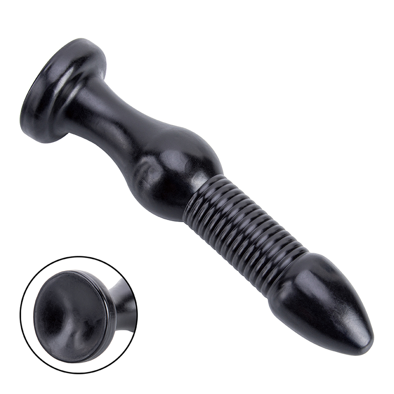 Black Horse Dildo Anal Plug With Big Knot Soft PVC and Strong Suction Cup for Women's G Spot Adult Sex Toy