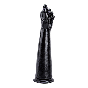 Black Long Hand Fist Dildo for Women Vertical Finger Design High Quality PVC