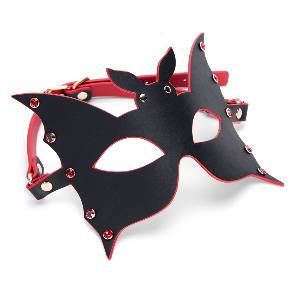 High Quality Leather Self Bondage Blackout Mask SM Adult Game Eye Mask for Couples' BDSM Restraint Play Bondage Set