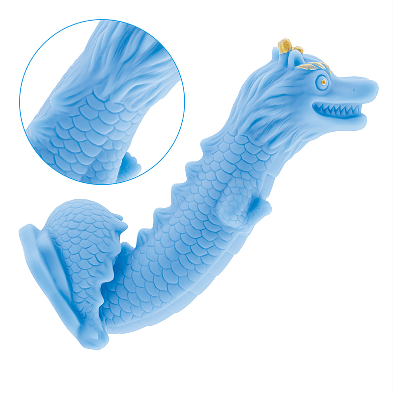 High Quality Bule Dragon Silicone Realistic Penis Adult Toy Dildo
